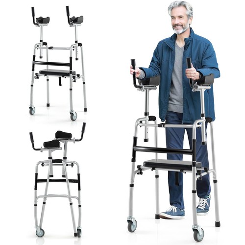Stand assist rolling walker - stand,
