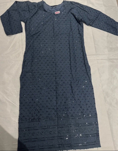 Long kurti blue sequin - long,