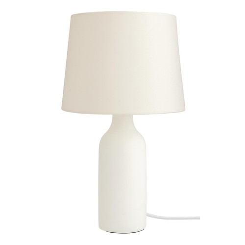 White ceramic table lamp - white,