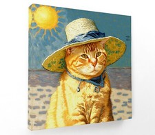 CAT WITH SUNHAT VAN GOGH