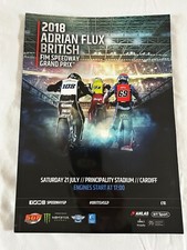 Rare British Speedway Grand Prix Programme, Cardiff 2018 - filled in