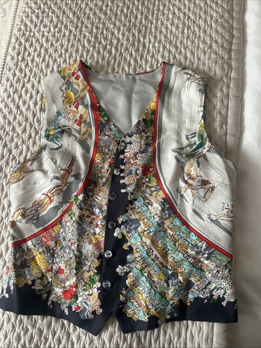 Vintage silk waistcoat - silk, made