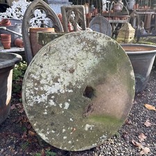 Large 18th Century Carved Stone Millstone Wheel Garden Feature 600mm 