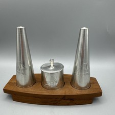 Retro cruet set, pewter, salt