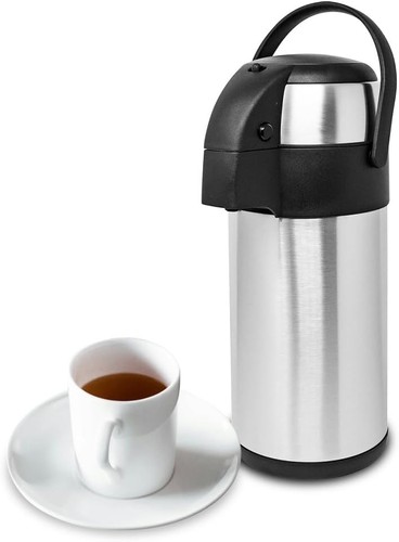 Stainless steel airpot flask - steel,