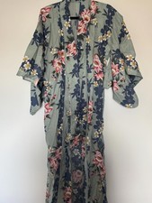 Vintage Japanese Yukata Set  – Kimono, Obi & Geta Sandals – Cotton – 163 cm