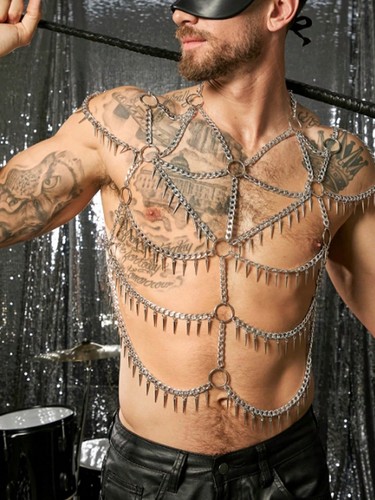 Men body chains vest unique - body,
