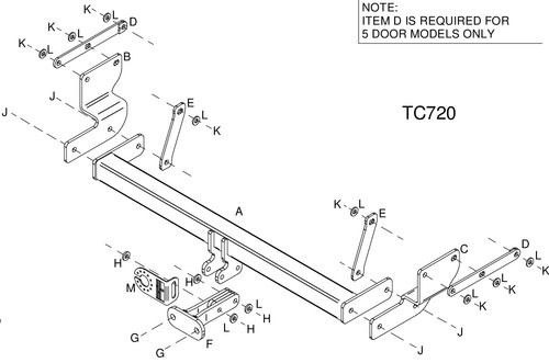 Towtrust fixed flange towbar - towtrust,