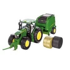 Siku John Deere Tractor & Round Baler - Diecast Scale 1:32 - 3838 NEW