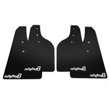 Rally Style Mud Flaps FIT: Ford Fiesta Mk7|7.5 inc Zetec S Black 4mm PVC*G RF-W