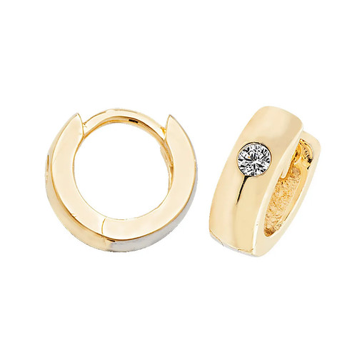 Hinged earrings 9ct yellow - earrings,