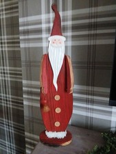 Tall Wood Primitive Santa