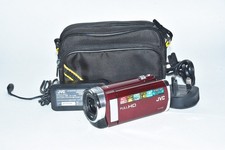 JVC Everio GZ-E207REK  HD Camcorder Red Tested & charger and Case. TESTED 100%