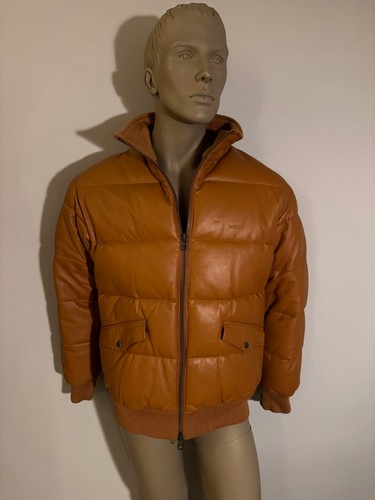 Wesc leather down jacket - leather,