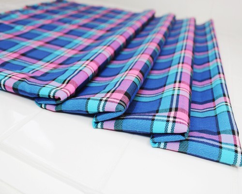 Tartan fabric navy blue - navy,