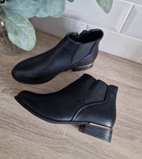 New Ladies Black Chelsea Ankle