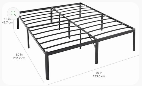 Black non slip platform bed - non-slip,