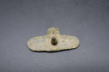 Anglo Saxon bronze studded applique with ring an dot decoration, 9th-10th cent