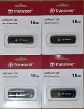 4 x 16GB Transcend JetFlash 350 USB Flash Drive Bulk Job Lot