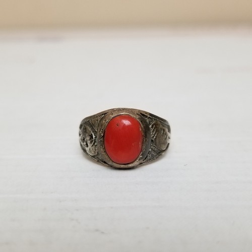 Vintage navajo coral sterling - navajo,