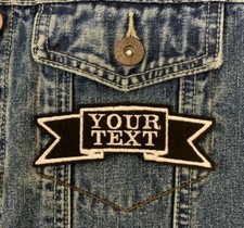 CUSTOM PERSONALISED BANNER BIKER PATCH CLUB TRIKER SEW ON EMBROIDERED FELT PATCH