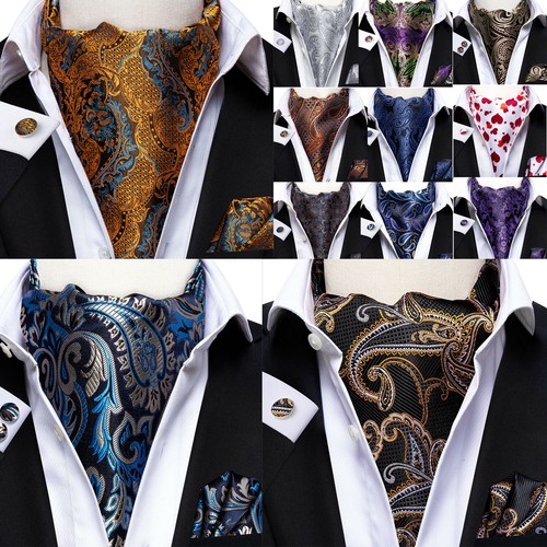 Luxury ascot cravat tie - cravat, set