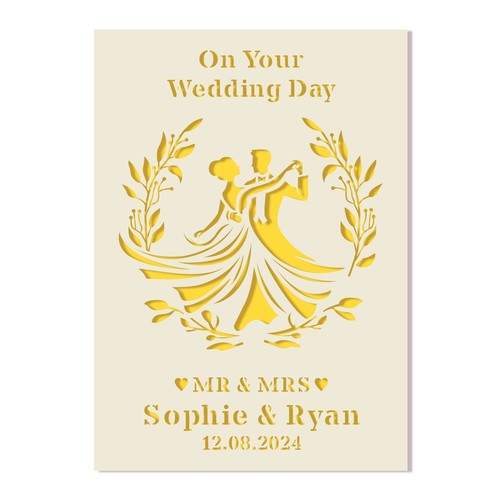 Personalised wedding card - wedding,