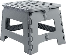 Armo grey folding step stool - grey,