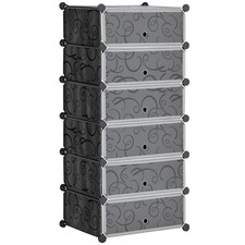HOMCOM 6 Tier Shoe Rack