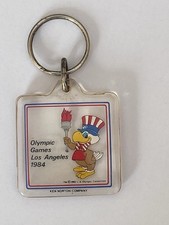1984 Olympic Games Official Key Ring Los Anglers Sam Eagle Vintage Rare