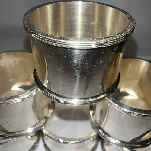 Vintage silver plate napkin - silver,
