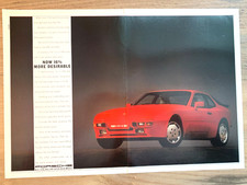 PORSCHE 944 944 S 16v 1987 - COLLECTABLE FRAMEABLE ORIGINAL CLASSIC CAR ADVERT