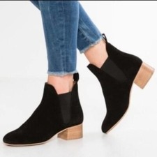 Topshop Barley Ankle Boots in Black Leather