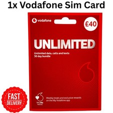 1 x New Vodafone Unlimited