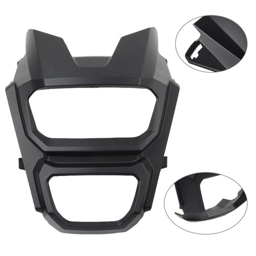Black motorcycle headlight - black,
