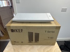 KEF T101 Flat Speakers, Pair, White, Boxed, Excellent Condition