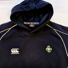 Canterbury Ireland Rugby Shirt Fleece Hoodie sweatshirt jacket Navy CCC S IRFU