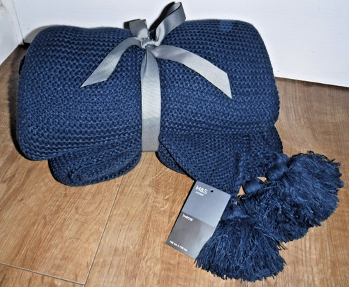 Knitted tassel throw - tassel,