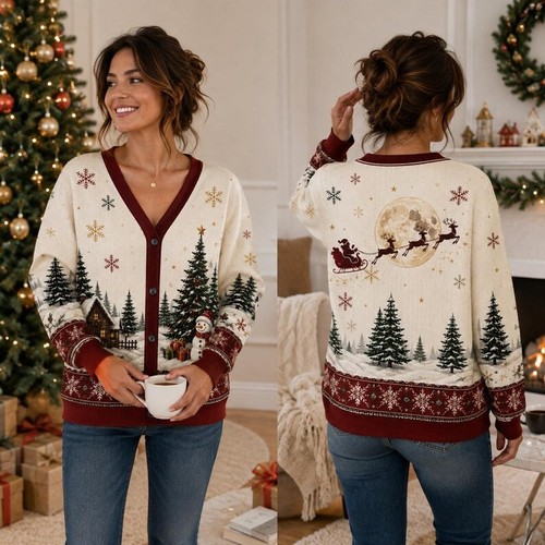 Winter christmas cardigan - winter,
