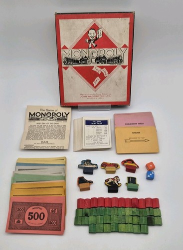 Vintage monopoly set with rare - vintage,