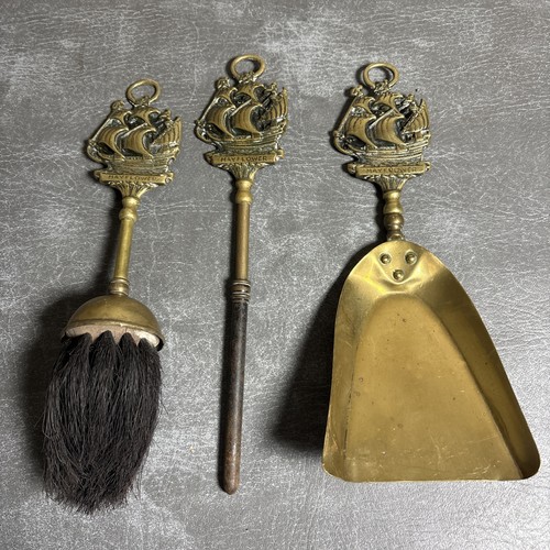 Vintage brass mayflower - vintage, 3