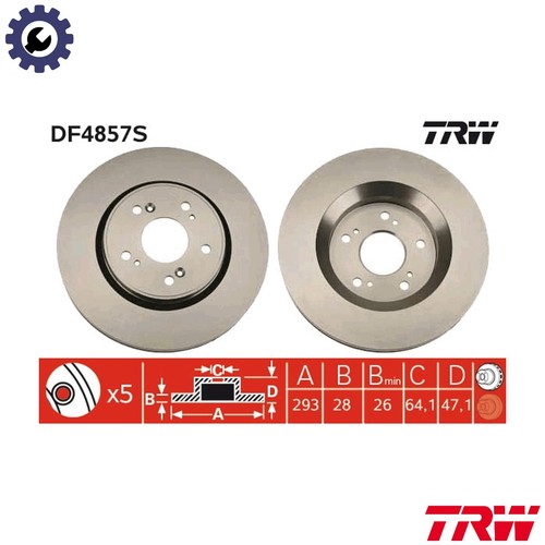 Brake disc df4857s - brake, for