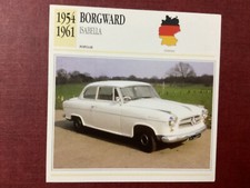Borgward Isabella,  1954-61,   Popular Class, German Car  Card