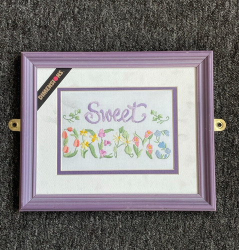 Framed completed embroidery - framed,