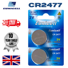 CR2477 x 2 Batteries Button Coin Cell DL2477 ECR2477 Eunicell 3V Lithium