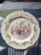 Royal Doulton Brambly Hedge Plate The Snow Ball' Christmas 1984 - 8 inch