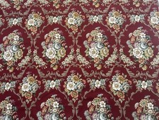 Unused vintage 60's Sanderson 'Tregaron' linen union floral fabric - by the M