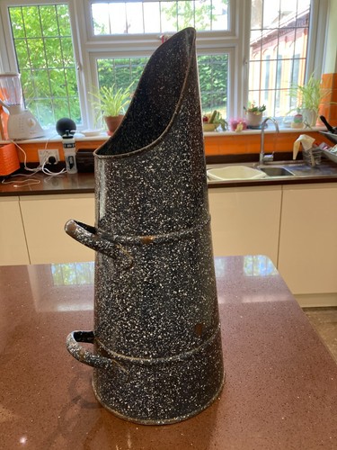 Vintage tall slim metal coal - slim,