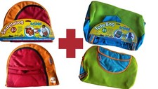 TRUNKI: Saddlebag Orange Red Horn & Tote Bag Green Blue Travel Bags 2-in-1