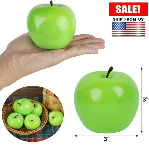 Green artificial apples - green,